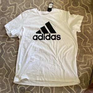 NWT 2xl white adidas logo t shirt
